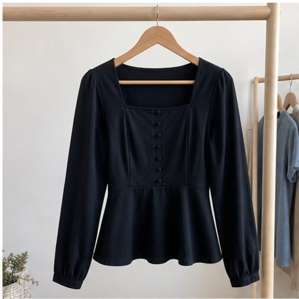 Black Lace Trim Top